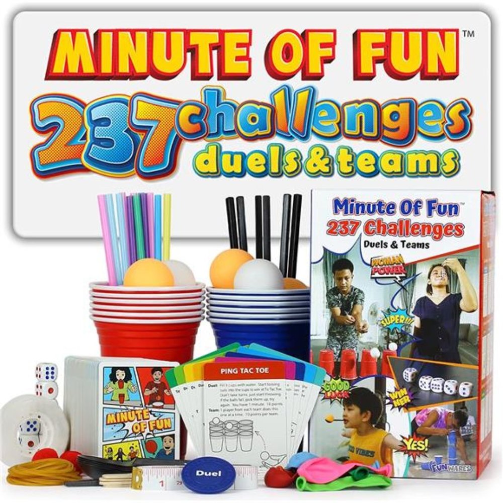 Minute of Fun Party Game - Amazing, 237 Minute to Win It Challenges for Duels
